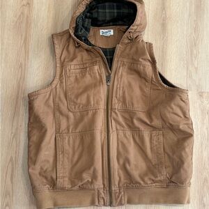 Duluth Trading Co Brown Hooded Vest